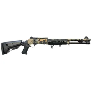 Orthos Raider S4 Competition Woodland Camo Elite 12 GA 18.5 XL Ambi Enlarged Port Fluted Bolt Shotgun