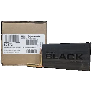 Hornady Black .300 Blackout, 110gr V-Max, 200rd Case