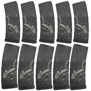 BHA Custom Lasered Crash Landing 30rd AR-15 Magazine 10 Pack