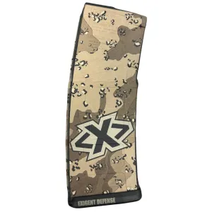 BHA Custom Lasered Chocolate Chip Camo Exigent Defense Logo 30rd AR-15 Magazine