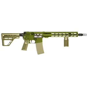 Patriot Ordnance Factory 02549 P-15 Base SMU 300 Blackout 30+1 13.75 Black Nitride Match Grade Barrel, Olive Drab Cerakote Aluminum Receiver w/Picatinny Rail, M-LOK Handguard, Amend2 Adjustable OD Gr