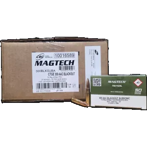 Magtech Tactical Subsonic .300 Blackout, 200gr FMJ, 1000rd Case