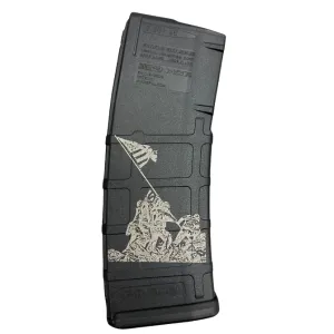 BHA Custom Lasered Raising of Iwo Jima 30rd AR-15 Magazine
