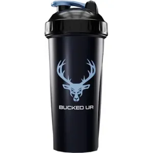 BUCKED UP SHAKER 28OZ BLACK & BLUE BPA FREE