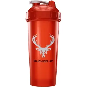 BUCKED UP SHAKER 28OZ RED & WHITE BPA FREE