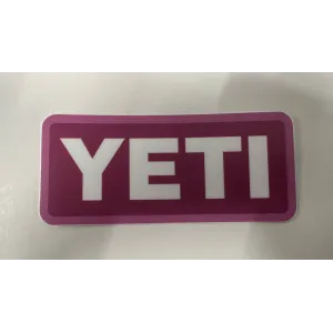 YETI 4in Pink Sticker