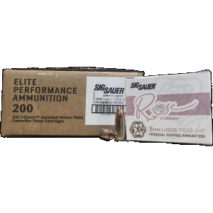 Sig Sauer Rose 9mm 115gr JHP, 200rd Case