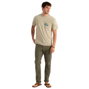 BAIT 'N FETCH SS TEE RIVER ROCK HTHR SIZE M