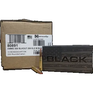 Hornady Black Subsonic .300 Blackout, 208gr ELD-Match, 200rd Case
