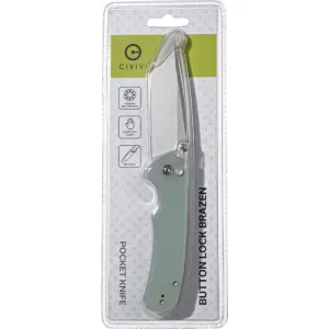 CIVIVI KNIFE BRAZEN 3 NATURAL G10 STONEWASH CLAM PACK