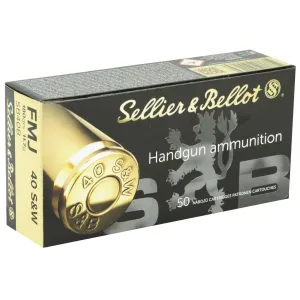 S&B 40SW 180GR FMJ 1000RD CS