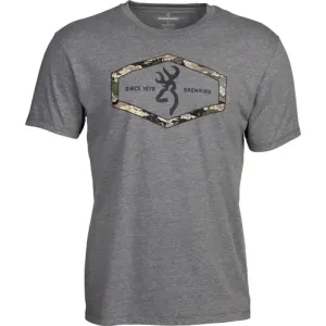 BROWNING SS T-SHIRT BROWNING HEXLOCK HEATHER GRAY XLARGE