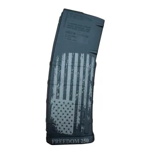 BHA Custom Lasered Independence Day Tattered Flag 30rd AR-15 Magazine
