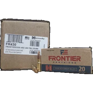 Hornady Frontier Subsonic .338 ARC, 285gr FMJ, 200rd Case