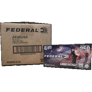 Federal American Eagle 250th Anniversary USA Handgun .45acp, 230gr FMJ, 1,000rd Case