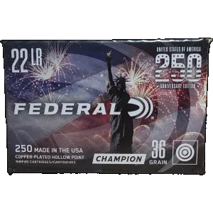 Federal Champion 250th Anniversary USA Rimfire .22lr, 36gr CPHP, 250rd Box