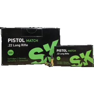 SK Ammo Pistol Match .22lr, 40gr, 500rd Case
