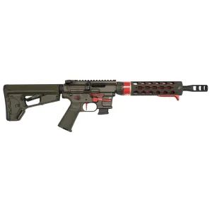 JP Enterprises JP-5 Dual-Charge Roller-Delay, 9mm, 11 Barrel, 1- 10rd Magazine, ODG/Red, Short Barreled Rifle