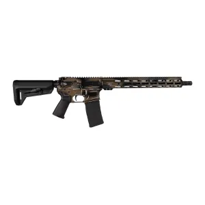 Shark Coast Tactical SCC101969ABRZ Anime-15  5.56 NATO 30+1 16 Black Nitride Threaded Barrel, Bronze Cerakote Aluminum Receiver w/Picatinny Rail, M-LOK Handguard, Magpul Collapsible Black Polymer Sto