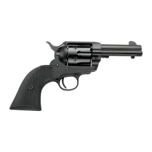 Pietta PFI9ALLOYAS312CB Alloy 9mm Luger 6 Shot 3.50 Matte Black Alloy Steel Barrel & Frame, Black Checkered Grip