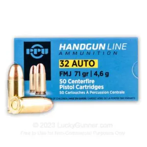 PPU 32 AUTO 71GR FMJ 50RD