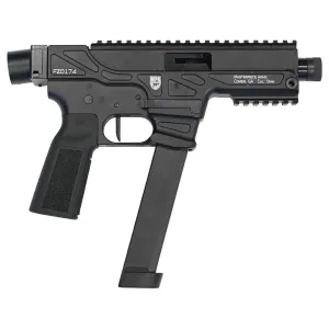 Masterpiece Arms Defender 30K 9mm 34rd 4.5 Threaded Barrel Glock Mag Side Folder Hinge Rise FCG B5 Grip Black Pistol