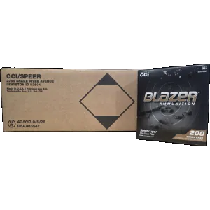 CCI Blazer Brass 9mm, 124gr FMJ, 1000rd Case (200rd x 5)