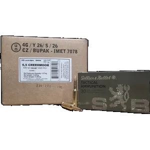 Sellier & Bellot Tactical 6.5 Creedmoor, 140gr FMJBT, 500rd Box