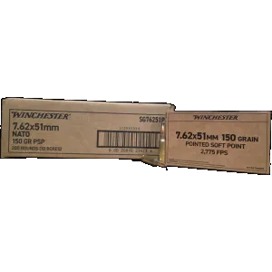 Winchester Brown Box 7.62x51mm, 150gr PSP, 200rd Case