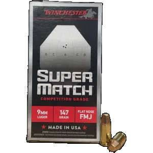 WIN SUPER MATCH 9MM 147GR FMJ FN 50/10