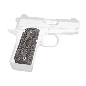 Hogue Piranha G10 Grip Panels G-Mascus Dark Earth Kimber Micro 9