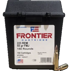 Hornady Frontier .223rem, 55gr FMJ, 150rd Box
