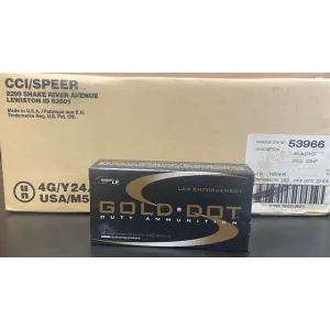 LE TRADE IN Speer Ammo Gold Dot Personal Protection 45 Automatic Colt Pistol (ACP) 230 GR Hollow Point 1000rd Case