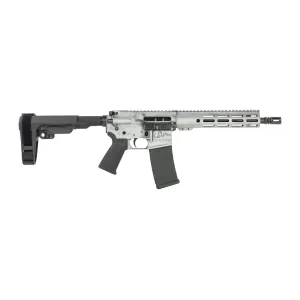 Shark Coast Tactical SCC07411LOD-P Liberty Or Death  5.56 NATO 30+1 10.50 Black Nitride Threaded Barrel, Laser Engraved Aluminum Receiver w/Picatinny Rail, M-LOK Handguard, Polymer SB Tactical SBA3 B