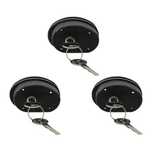 Firearm Safety Devices TL3095RKA Trigger Lock Keyed Black Rubber w/Metal Lock 3 Pack