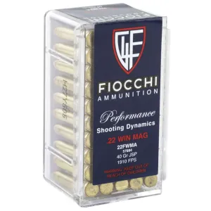 FIOCCHI AMO 22 WMR 40GR JSP 50-RD ( 40 BOXES PER CASE )