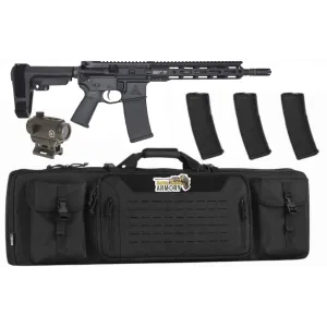 Rise Armament Watchman, .223 Wylde, 11.5 Barrel, 4- 30rd Magazine, Black, Pistol, Rifle Bundle w/ Savior Bag & CTS-25 Red Dot