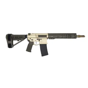 Blackout Defense Quantum DTL, .223 Wylde, 11.5 Barrel, 1- 30rd Magazine, Slick Side, Green/Clear Anodized, Pistol