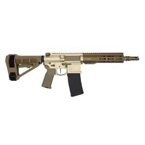 Blackout Defense Quantum DTL, .300blk, 9 Barrel, 1- 30rd Magazine, Slick Side, Clear Anodized/Burnt Bronze, Pistol