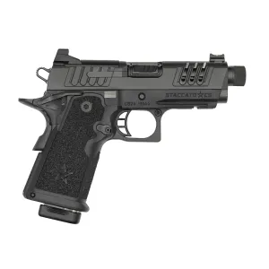 Staccato 2011 CS (V3), 9mm, 3.5 DLC Threaded Bull Barrel, 2 Magazines, AL Frame w/ Compact Grip, Optics Ready, DLC Slide, Curved Trigger, X Serrations, Pistol