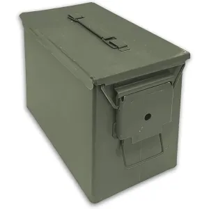Military Surplus PA108 Fat 50 Cal 5.56 SAW Metal Ammo Can, Good Condition