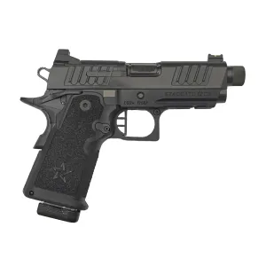 Staccato 2011 CS (V3), 9mm, 3.5 DLC Threaded Bull Barrel, 2 Magazines, AL Frame w/ Compact Grip, Optics Ready, DLC Slide, Flat Trigger, Pistol