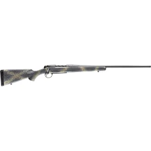 Bergara Rifles B14LM1110 B-14 Wilderness Hunter 28 Nosler 2+1 26in, Sniper Gray Cerakote, Woodland Camo Stock