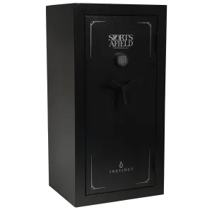 Sports Afield SECSAA5529INS Instinct Electronic Keypad/Key Entry Matte Black Textured Steel Holds 30 Long Guns 55. in H x 28.78 in W x 22.75 in D Fireproof- Yes
