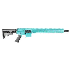 Alex Pro Firearms Guardian, Semi-auto Rifle, AR, 556 NATO/223 Remington, 16 in 4150 Barrel, 15 in MLOK Handguard, Cerakote Finish, Robins Egg Blue, Polymer Grip, APF M4 Stock, 1 Mag, 30 Rounds RI282RB