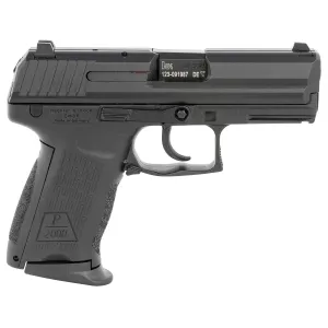 H&K 81000047 P2000 V2 LEM DAO 40 S&W 3.66 in (2) 10+1 Black Steel Slide Black Interchangeable Backstrap Grip