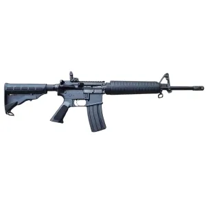 Sons of Liberty M4, Semi-automatic Rifle, AR, 223 Remington/556NATO, 16 in Barrel, Mid-length System, Anodized Finish, Black, Mil-spec Collapsible Stock, Mil-spec A2 Grip, Magpul MBUS Rear Sight, Liberty Fighting Trigger, 30 Rounds, 1 Magazine M4LEGA