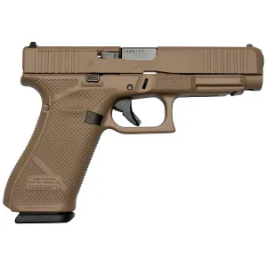 Weapon Works G47 Gen5 MOS Full Size Frame 9mm Luger 17+1 4.49 in Black GMB Barrel, FDE Cerakote MOS Cut/Serrated Steel Slide, FDE w/Diamond Stippling Polymer Frame w/Picatinny Rail, Pistol