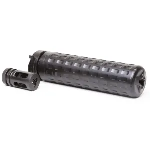 Griffin Armament M4SD-K Suppressor, 5.75 in, 5.56 NATO, Stainless Steel, Black High Temp Griffin Endura-Kote, GAM4SDK