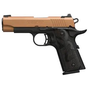 Browning Black Label, 1911, Single Action, Semi-auto, Metal Frame Pistol, Compact, 380 ACP, 3.6 in Barrel, Cerakote Finish, Northern Lights, Black Frame, Stippled Laminated Wood Grips, 3 Dot Sights, 10 Rounds, 2 Mags 051993492